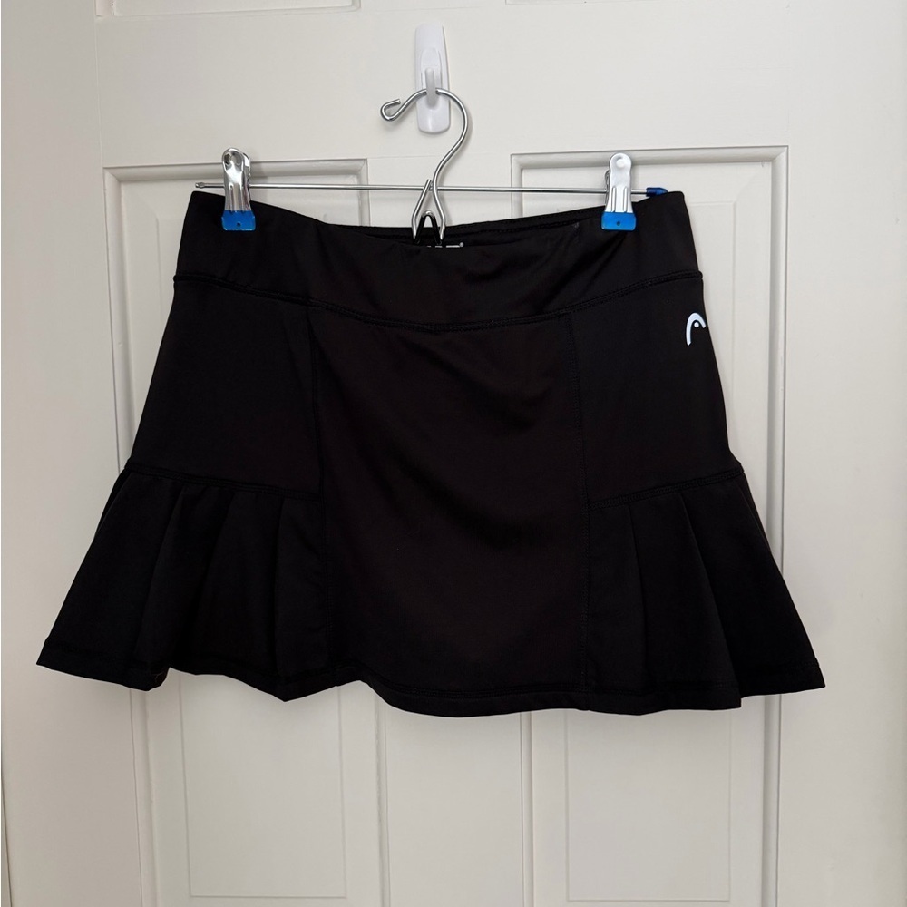 Head Black Pleat Tennis Skirt